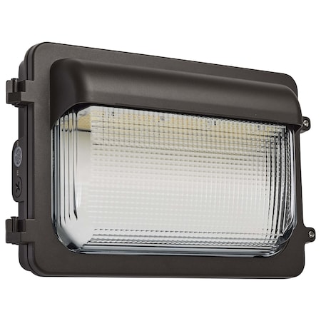Nuvo LED Low Profile Wall Pack, Wattage 70/85/100W CCT 3K/4K/5K Selectable, Photocell, Bronze Finish 65/885